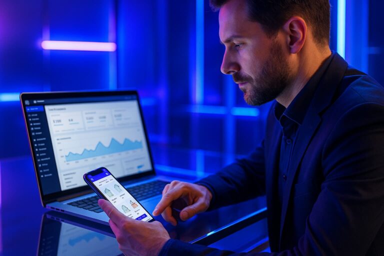 Optimisation WooCommerce mobile sur smartphone dans un environnement high-tech